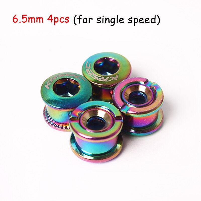 น็อตใบจานจักรยานแบบสีรุ้ง KRSEC