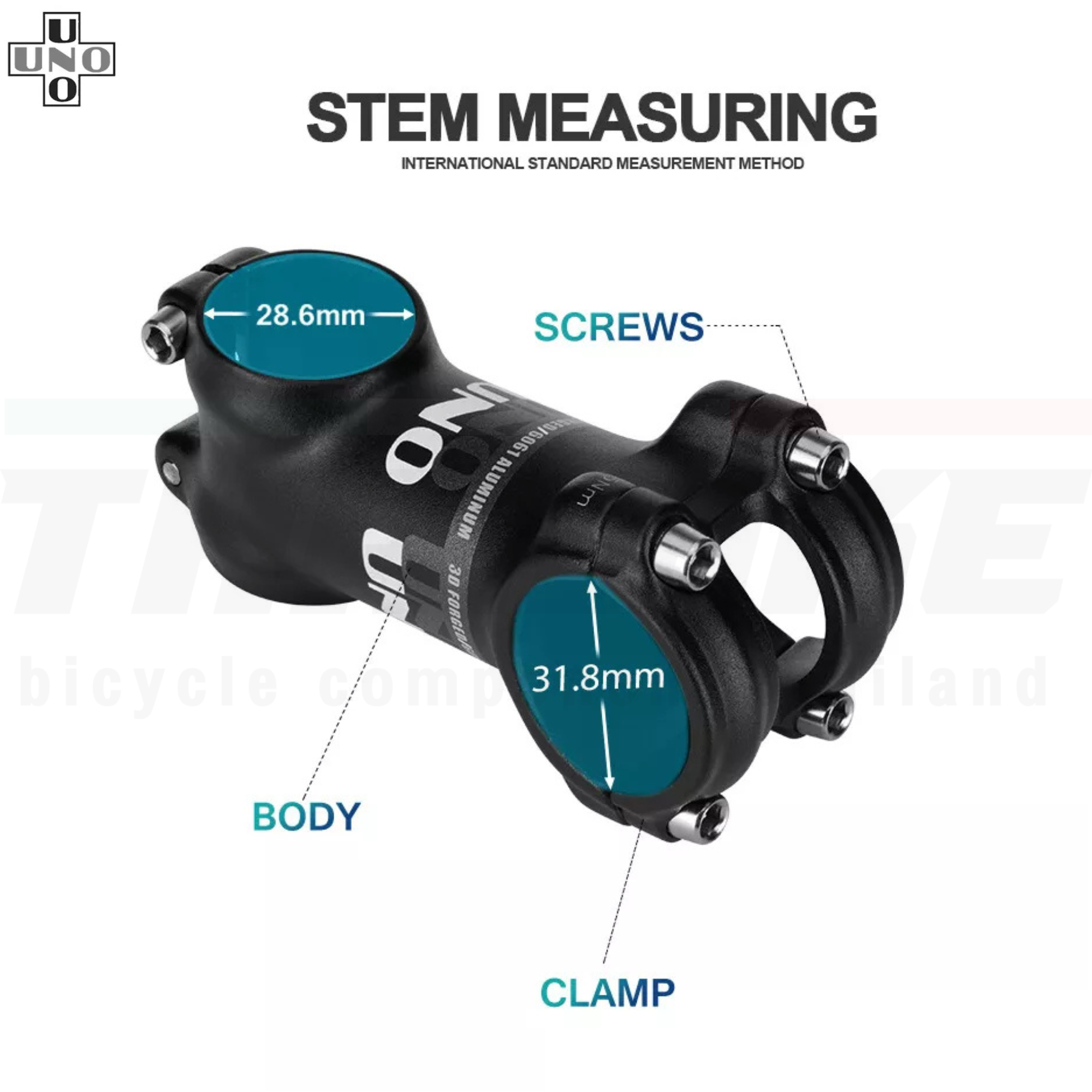 สเต็มจักรยานตัวเบา UNO ±7 องศา MTB Road Bike Bicycle bar Stems 31.8X60-130mm