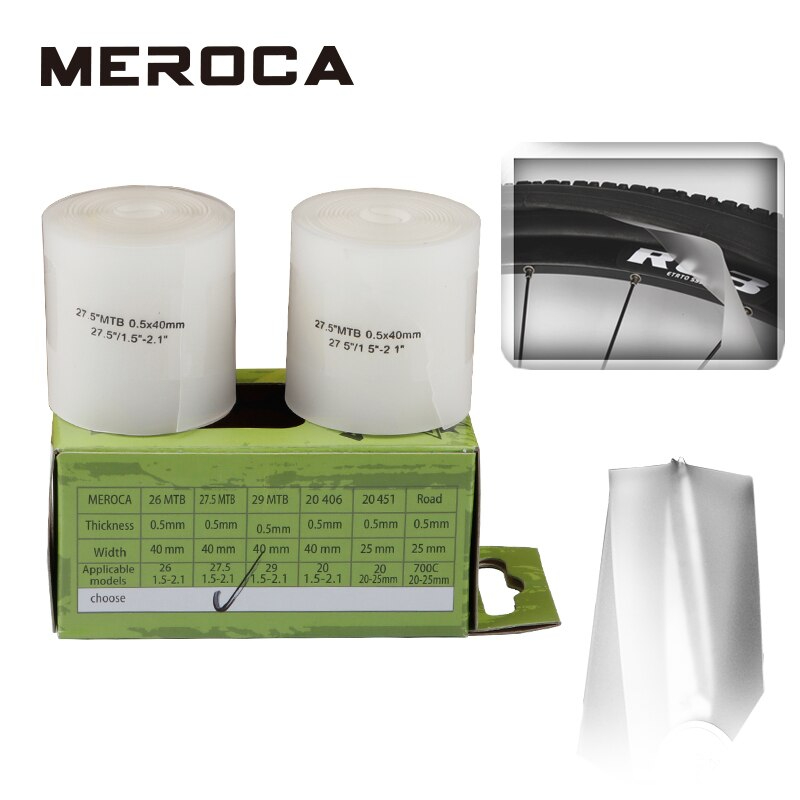 แผ่นกันหนาม MEROCA สำหรับใส่ล้อจักรยาน กันรั่ว กันหนามแทง กันเศษแก้ว 20(451)26 27.5 29 700C