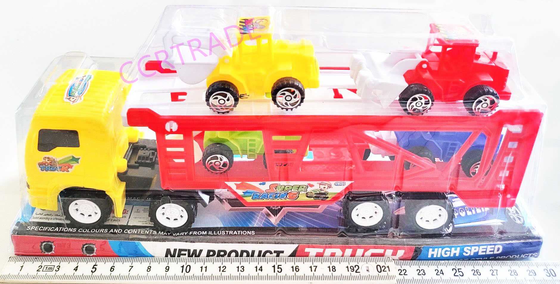 รถบรรทุกแม็คโคร 4 คัน มีลานฝาครอบ 13.5x30 ซม.(1x3)