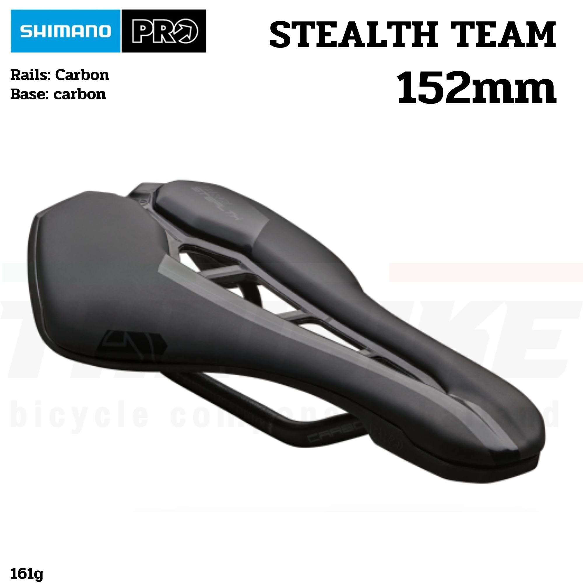 อานจักรยาน SHIMANO PRO STEALTH TEAM CARBON สีดำ รางคาร์บอน