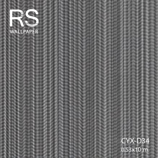 วอลเปเปอร์สีพื้น แท็กเจอร์แนวตั้ง มีกลิเตอร์ สีเทาดำ CYX-D34