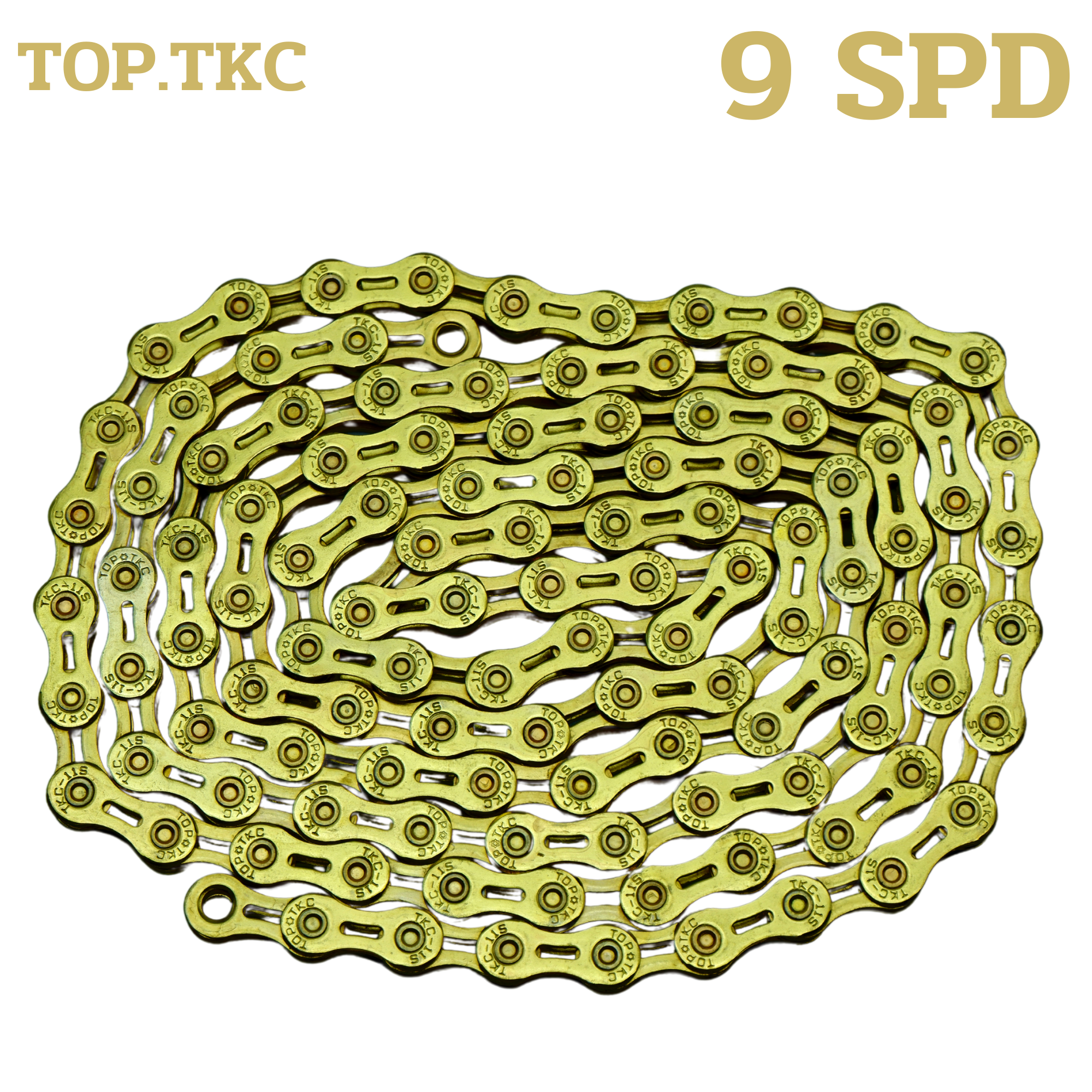 โซ่รถจักรยานสีทอง เสือหมอบ เสือภูเขา TOP.TKC เซาะร่อง 9 10 11 SPD