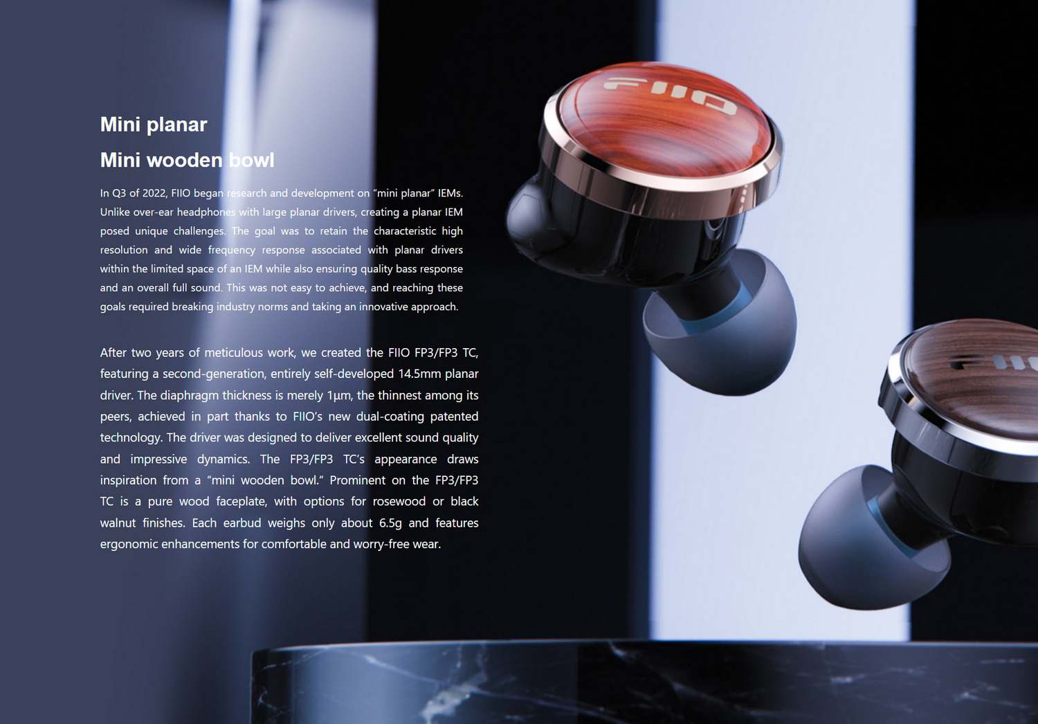 FiiO FP3 หูฟัง IEMs ไดรเวอร์ Planar 14.5 มม. รุ่นที่สองที่พัฒนาขึ้นเอง ประกันศูนย์ไทย