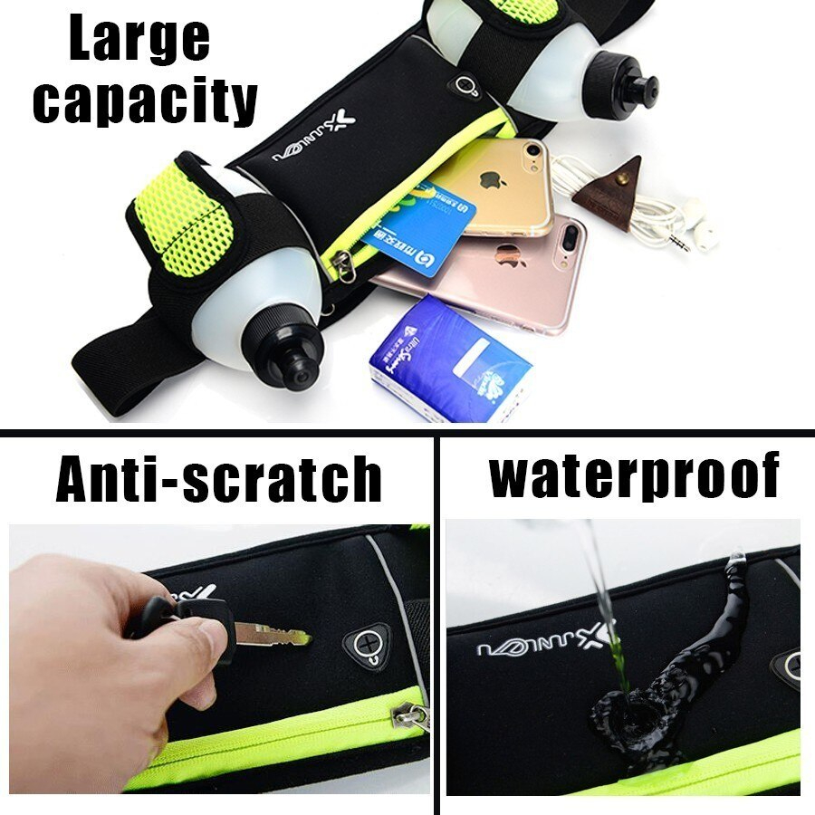 กระเป๋าคาดเอว วิ่ง ปั่นจักรยาน แถมฟรีขวดน้ำ 2ขวด