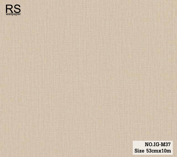 วอลเปเปอร์สีพื้นน้ำตาลอ่อน แท็กเจอร์ผ้า มีขีดเป็นประกายสีทอง IG-M37