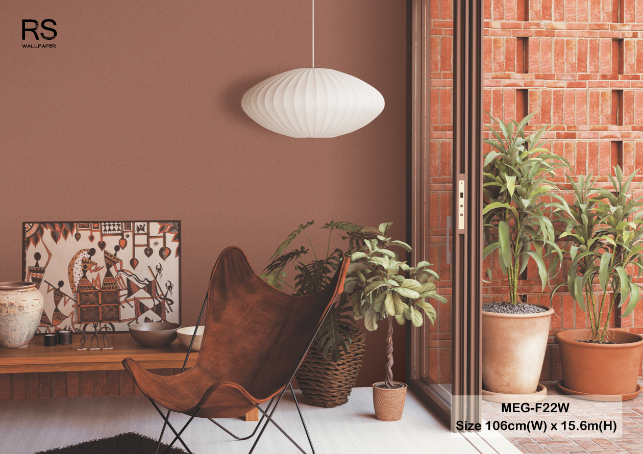 วอลเปเปอร์ สีแดงอิฐ MEG-F22W