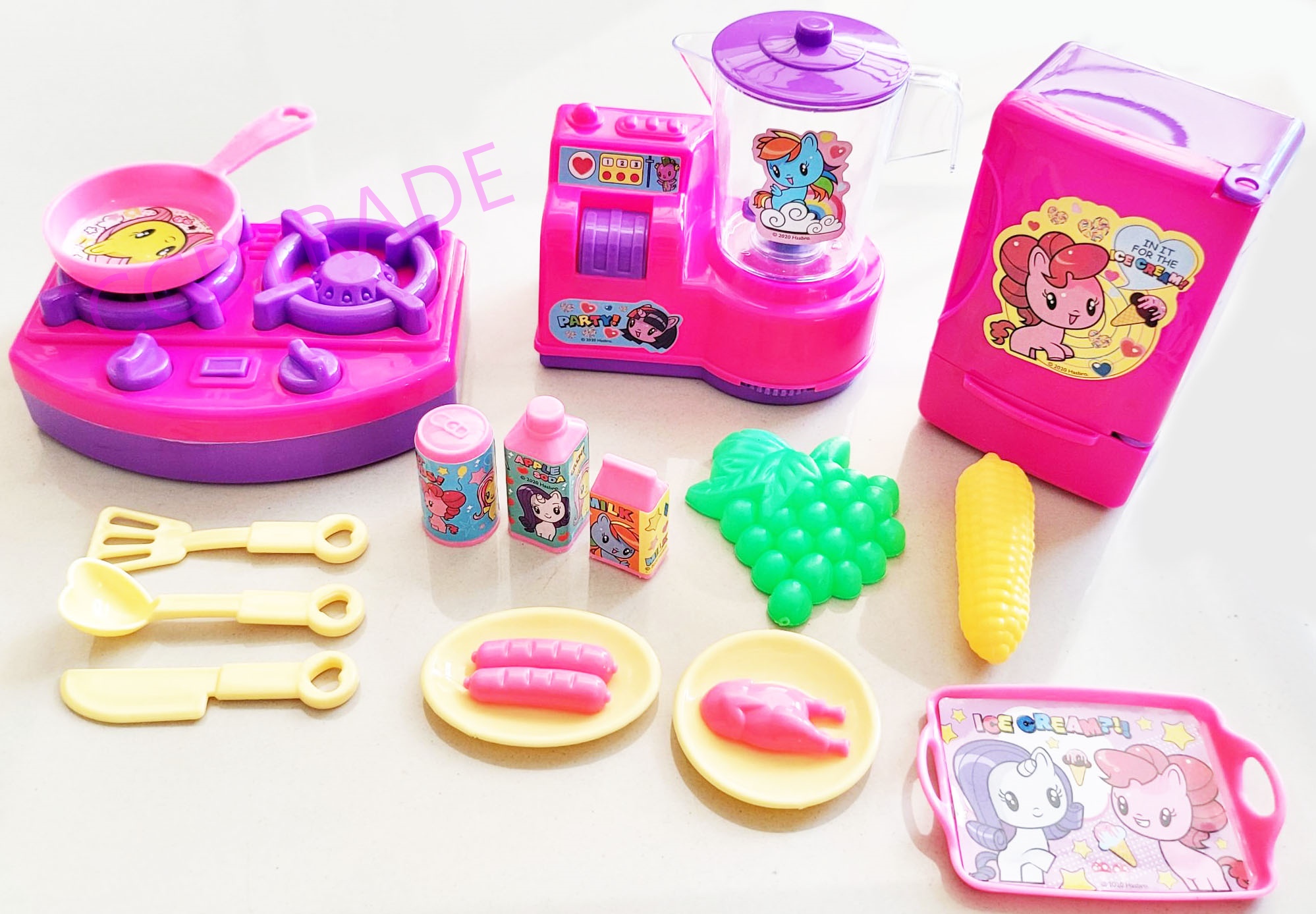 เซ็ทครัวม้าโพนี่+เครื่องปั่นกล่อง 25.5x26 ซม.(ลิขสิทธิ์แท้)(1x3)