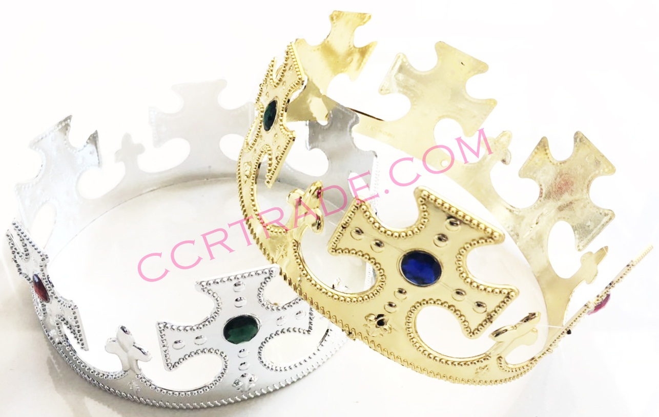 มงกุฎราชา คละสีเงินทอง (Free size)