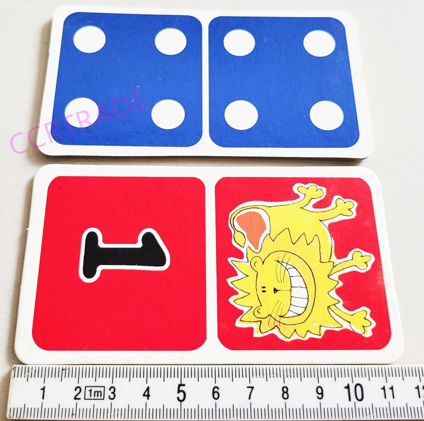 โดมิโน่กระดาษ 2 หน้า 21 ชิ้นกล่องหิ้ว 12x19 ซม.(1x3)