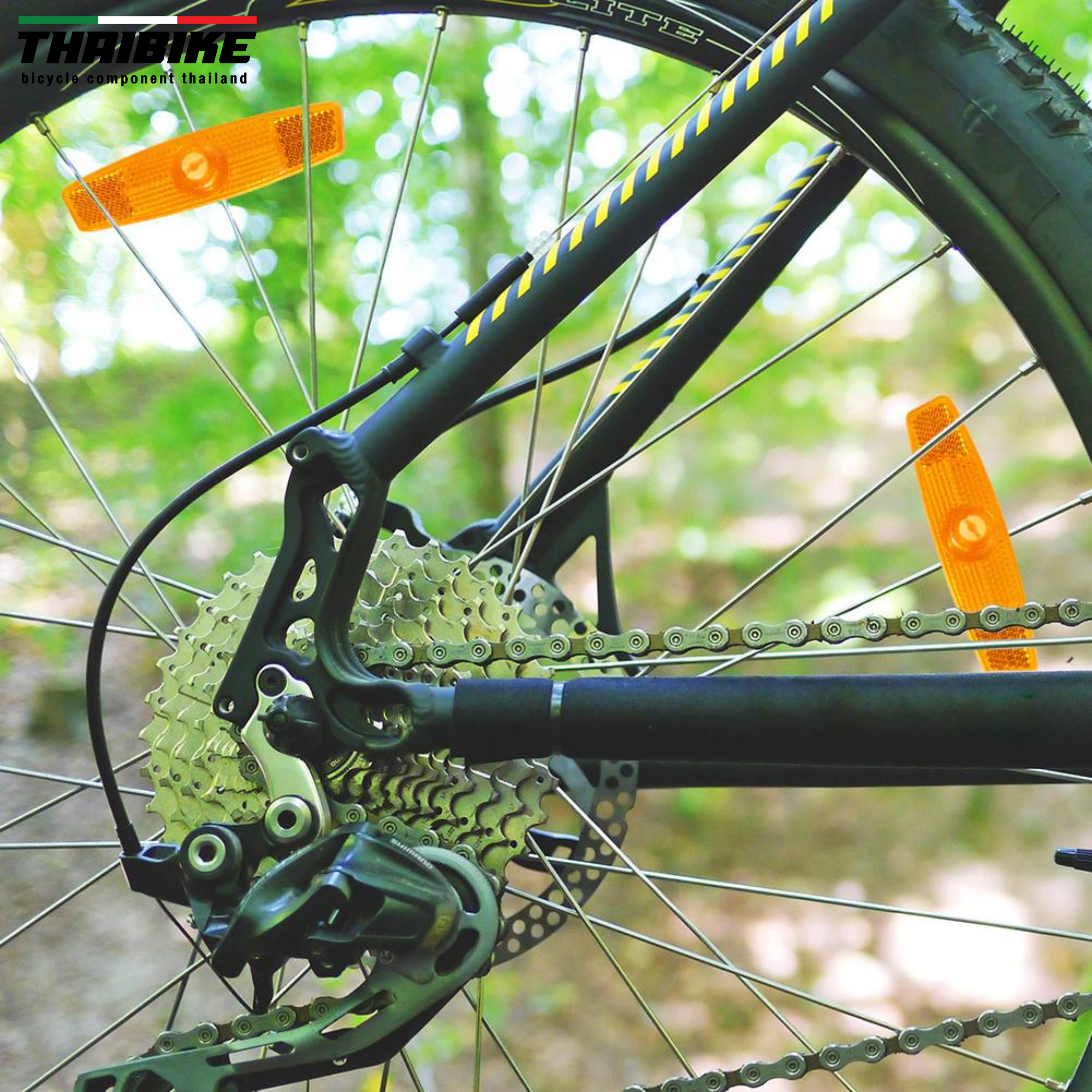 แผ่นสะท้อนแสงสำหรับติดล้อจักรยาน ติดซี่รถจักรยาน