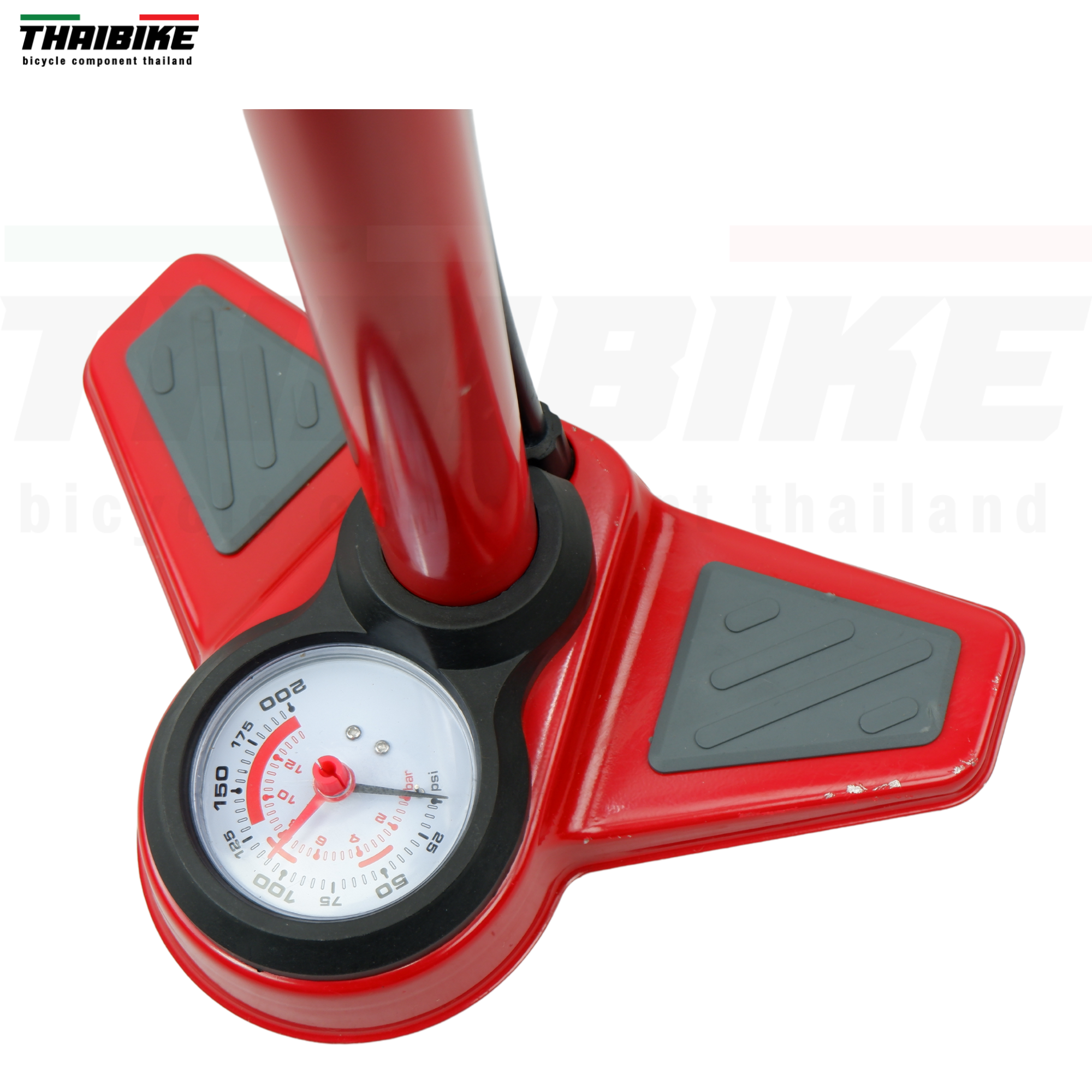 สูบจักรยานแบบตั้งพื้น GRANDE มีเกจ์วัด รองรับแรงดัน 200PSI