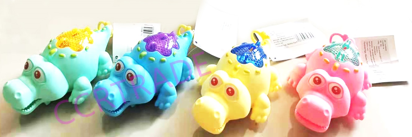 จระเข้สีหวานดึงสาย มีไฟถาด 7.5x11 ซม.(งานห้าง)