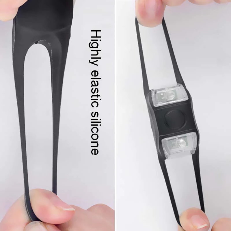 ไฟซิลิโคนจักรยานแบบเหลี่ยม ติดจักรยาน ไฟหน้า ไฟท้าย