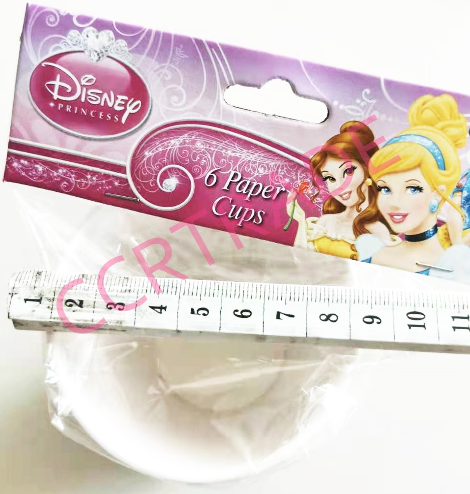 แก้วกระดาษ 6 ชิ้นถุง เจ้าหญิงดิสนีย์ 8x13.5 ซม.(ลิขสิทธิ์แท้)