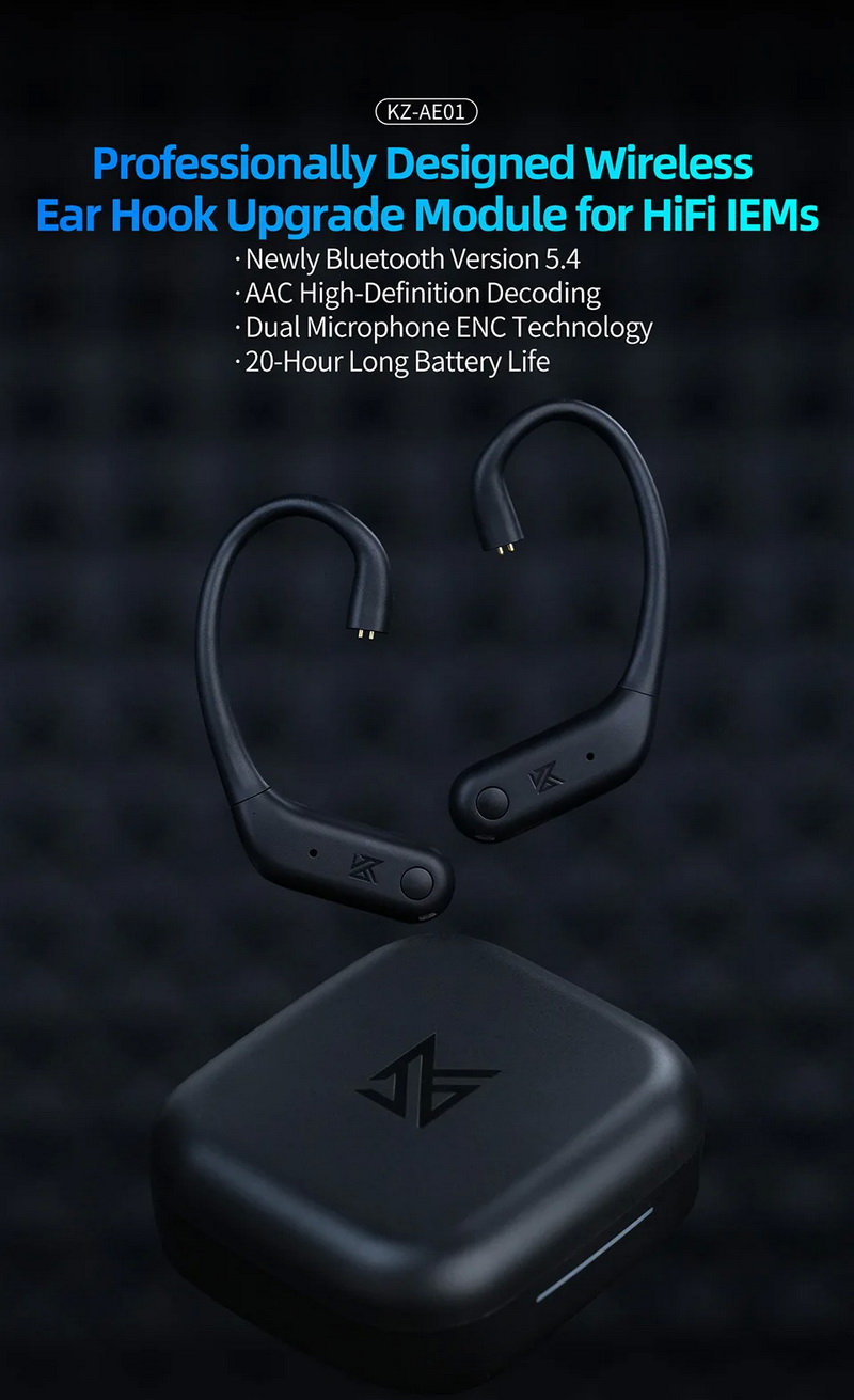 KZ AE01 โมดูลอัพเกรดหูฟัง IEMs ให้รองรับไร้สาย Bluetooth5.4 ประกันศูนย์ไทย