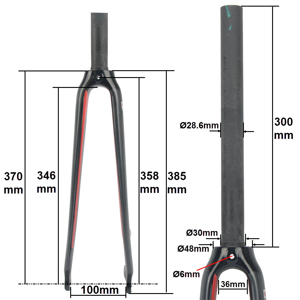 ตะเกียบดิสจักรยานฟูลคาร์บอน 700C WACAKO รองรับดิสก์เบรคคอตรง คอเทเปอร์