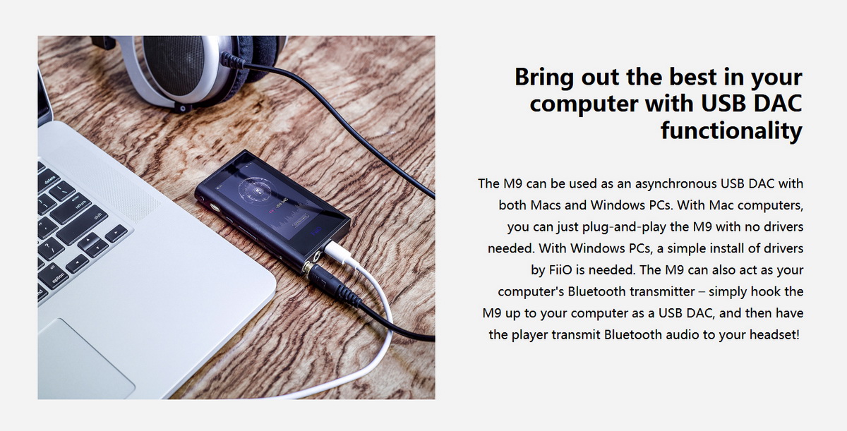 ขาย FiiO M9 DAP ชิป AKM AK4490EN x2 ตัว รองรับ Hi-Res , Bluetooth 4.2 , Native DSD , LDAC