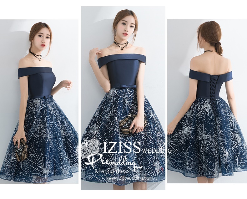 DS026 - **พร้อมส่งค่ะ** ชุดราตรี เดรสสั้นออกงาน (short dresses) ชุดไปงานแต่งงานสวยๆ "ธีมสีกรม"