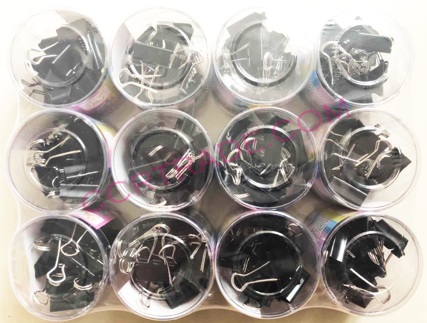 คลิปดำกลาง 25 มิล 15 ชิ้นกระปุก 7 ซม.