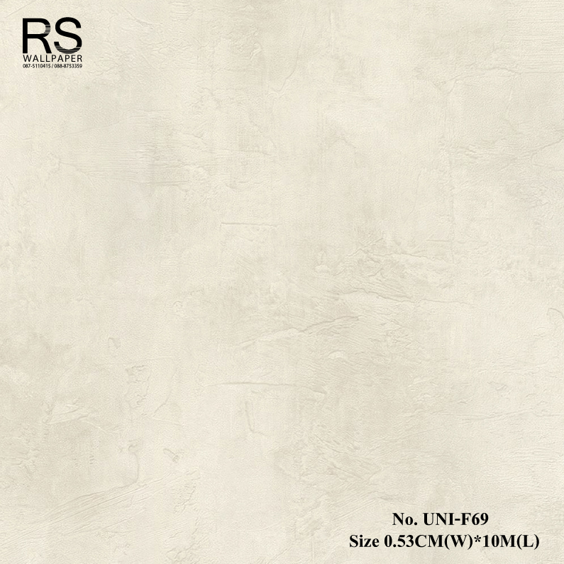 วอลเปเปอร์ติดผนัง ลายปูนเปลือย สีครีม No.UNI-F69