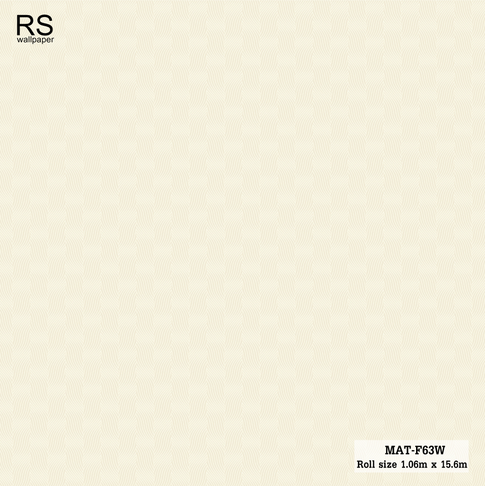 วอลเปเปอร์ ลายทางสลับลายริ้วเล็กๆ พื้นสีครีม MAT-F63W