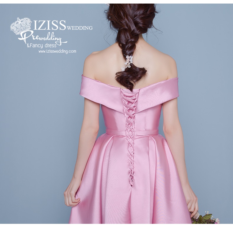 DS003- **Pre order**ชุดราตรีหรู เดรสสั้นออกงาน (short dresses) ชุดไปงานแต่งงานสวยๆ ชุดยกน้ำชา "ธีมสีชมพู"