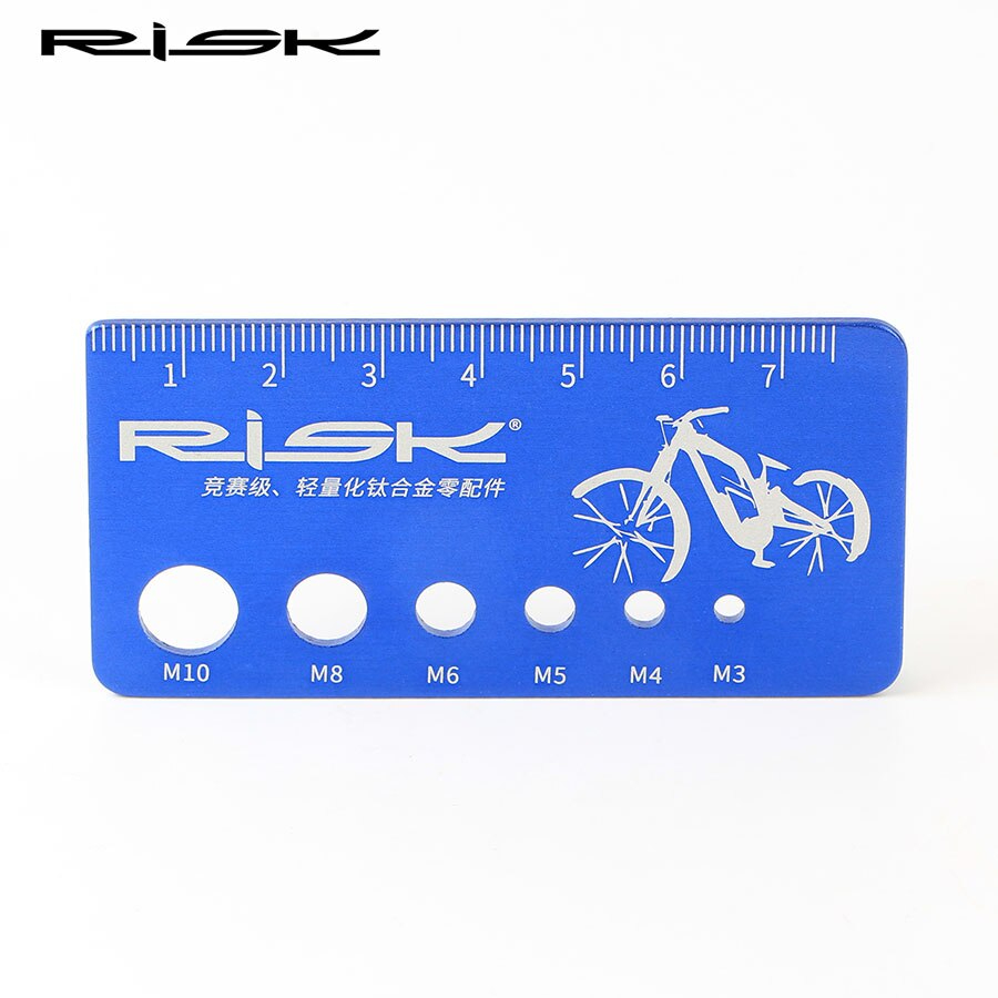 ไม้บรรทัดวัดขนาดน็อตจักรยาน RISK Bicycle Bolts Screws Measuring Ruler