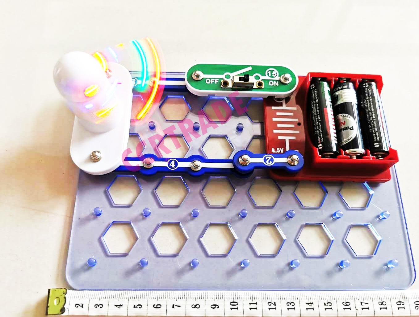 เซ็ทวงจรไฟฟ้า DIY มีไฟกล่อง 20x32.5 ซม.(1x3)