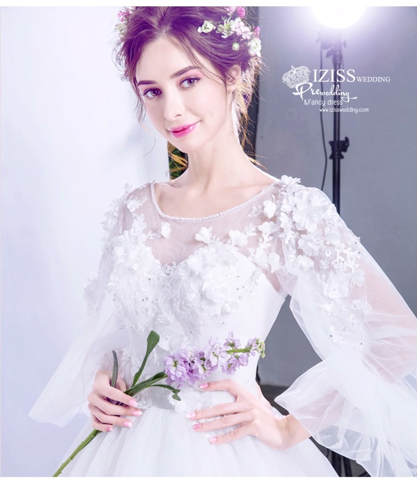 DL052 - **พรีออเดอร์** ชุดราตรี เดรสยาวออกงาน (Night party dresses) ชุดไปงานแต่งงานสวยๆ "ธีมสีขาว"
