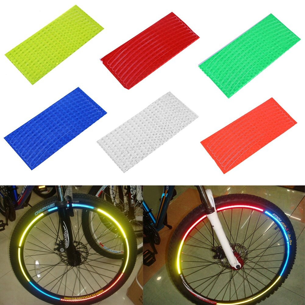 สติกเกอร์สะท้อนแสงติดขอบล้อจักรยาน/มอเตอร์ไซค์ PVC