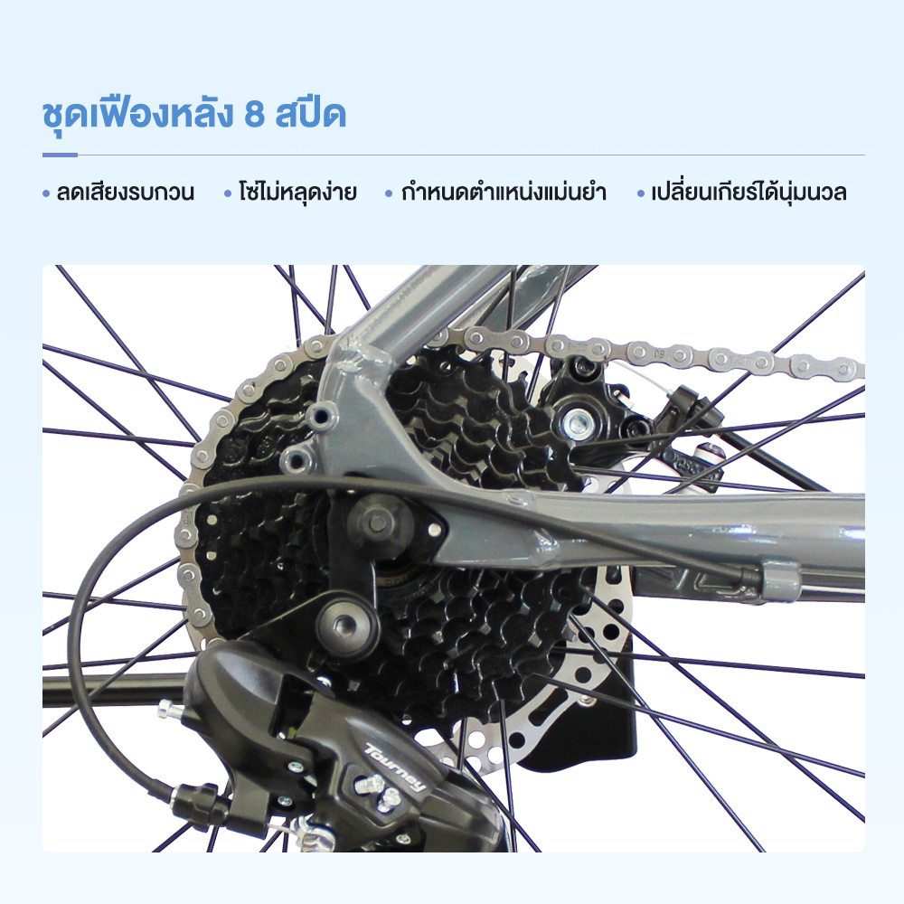 FOREVER จักรยานเสือภูเขา เฟรมอลูมิเนียม ล้อ 27.5" เกียร์ Shimano 24 สปีด ดิสเบรก แกนปลดเร็วหน้า-หลัง