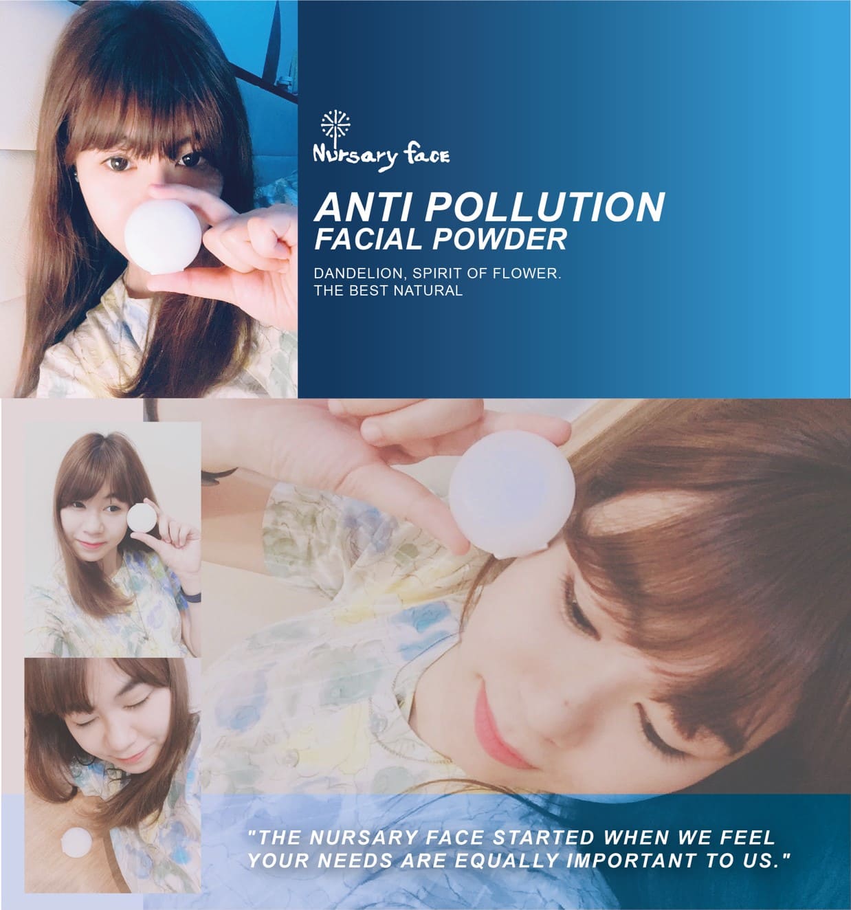 เนอซารี่ เฟส แป้งแต่งหน้าต้านมลภาวะ ป้องกัน PM2.5 พร้อมบำรุงฟื้นฟูผิวให้อ่อนเยาว์ ขนาด 5 กรัม Nursary face : Natural Anti-pollution Facial Powder 5g