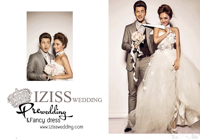 PW165 - Pre order ชุดคู่ถ่ายพรีเวดดิ้ง (prewedding dress) & ชุดแต่งงานแฟนซี (Fancy wedding dress)ชายหญิง "ธีมสีขาว-เทา"