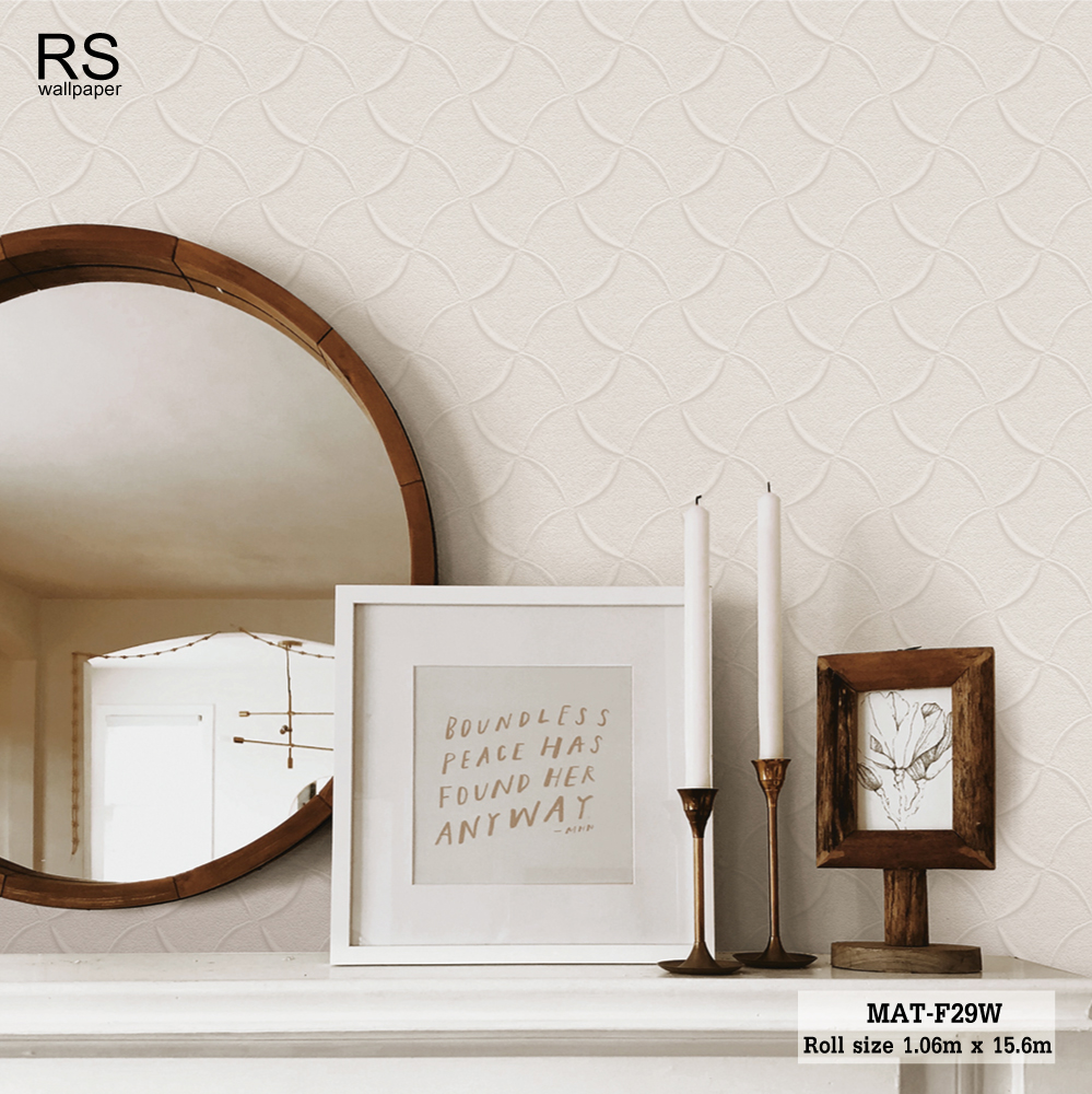 วอลเปปอร์ ลายหนัง สีเทาอ่อน MAT-F29W