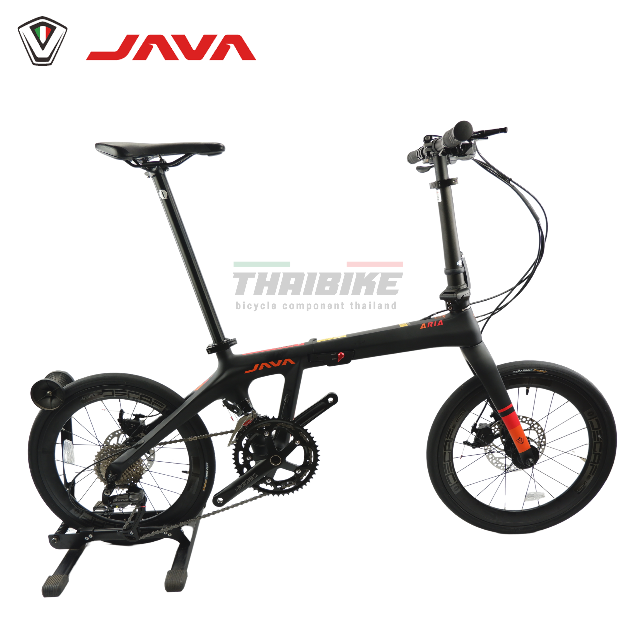 จักรยานพับได้คาร์บอนแท้ JAVA ARiA 18sp น้ำหนักเบา พับได้ Full Carbon FoldingBike