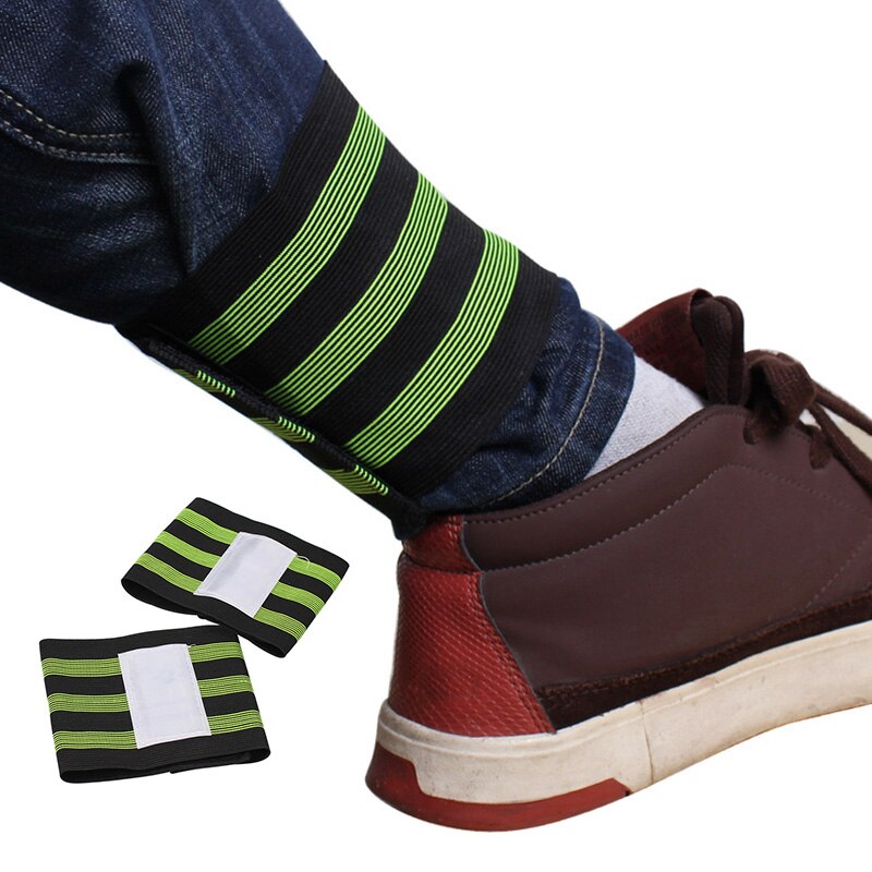 สายรัดข้อเท้าสะท้อนแสง ปั่นจักรยาน กันกางเกงเข้าโซ่ ราคาต่อคู่