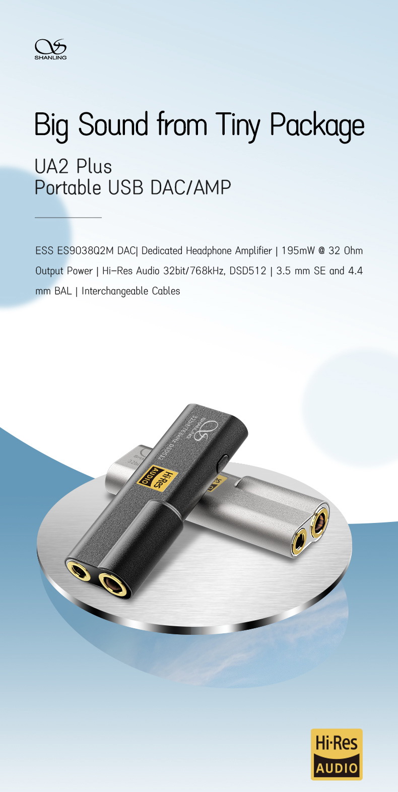 Shanling UA2 PLUS USB DAC/AMP พกพา ประกันศูนย์ไทย