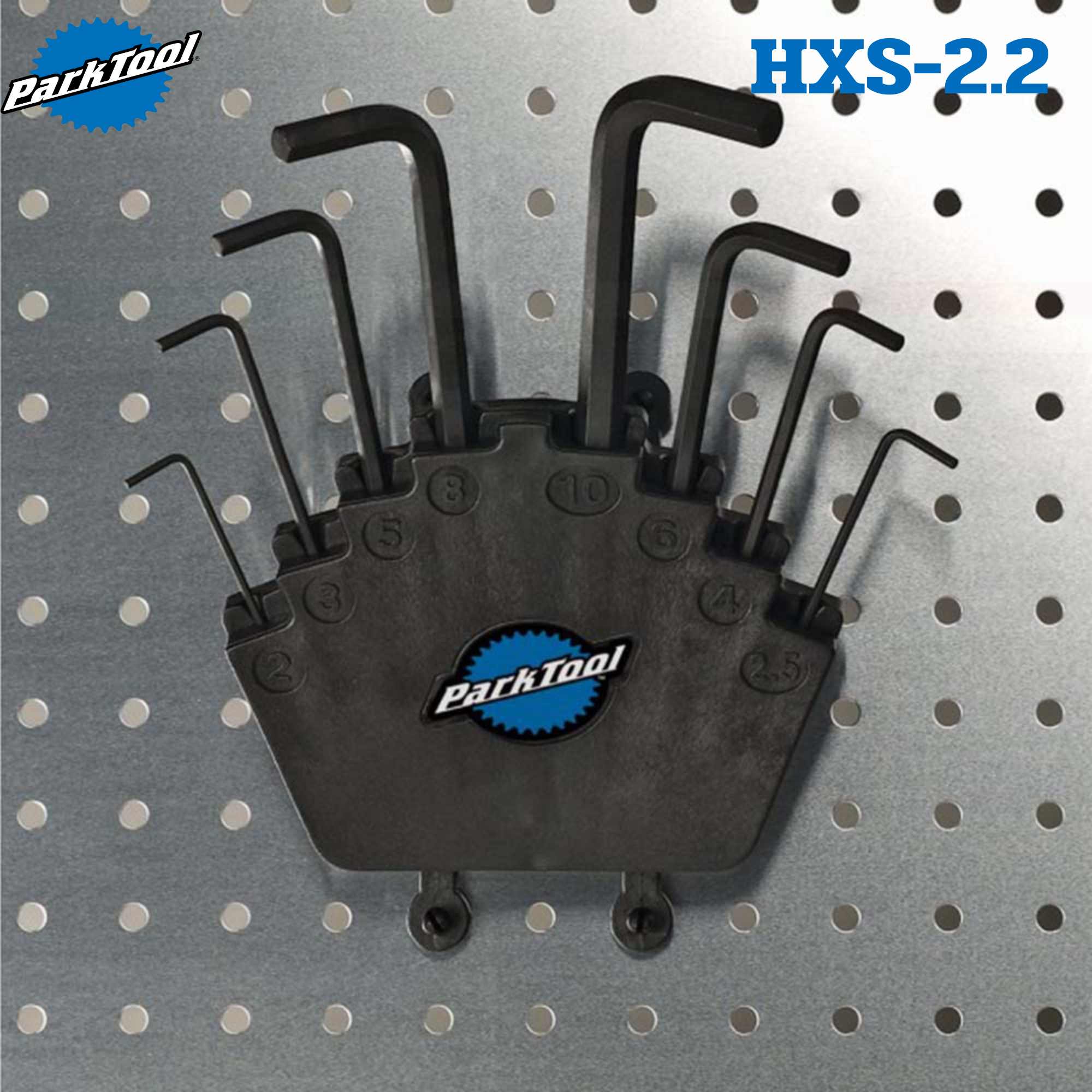 งานจักรยาน ชุดเครื่องมือประแจหกเหลี่ยมรูปตัวแอล (L) Park Tool HXS-2.2 พร้อมฐานเก็บสามารถยึดติดกับแผงอุปกรณ์ได้