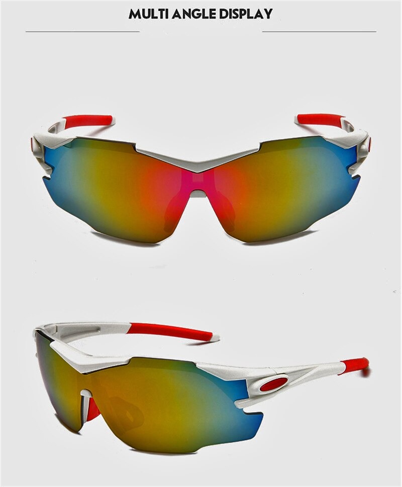 แว่นตาปั่นจักรยาน กันแดด กันลม ROBESBON รุ่น 7106