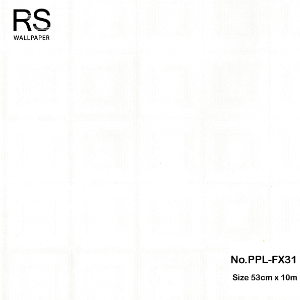 วอลเปเปอร์ ลายสี่เหลี่ยมโมเดิร์นกราฟฟิค สีครีม No.PPL-FX31