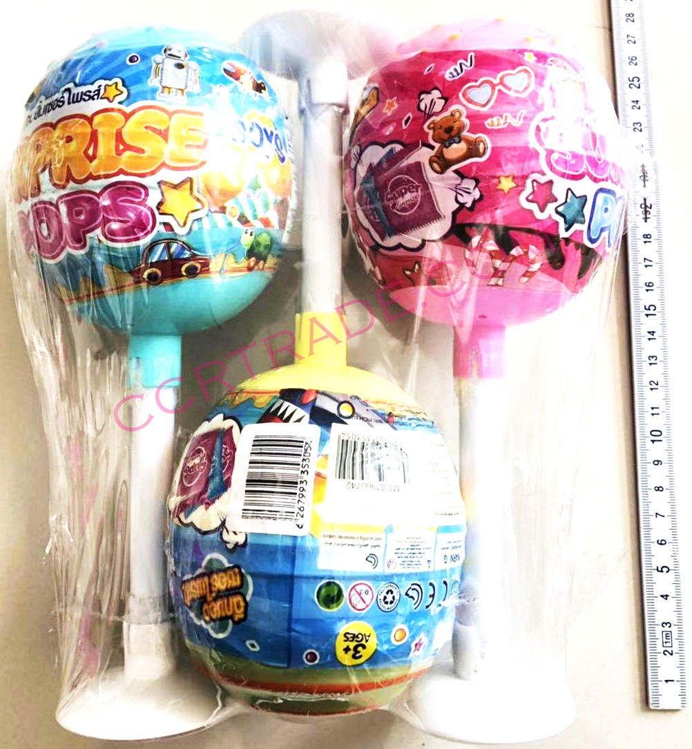 อมยิ้ม LOL จัมโบ้+ฐานตั้ง 8.5x23 ซม.(สามารถเปลี่ยนสีได้เมื่อแช่เย็น)