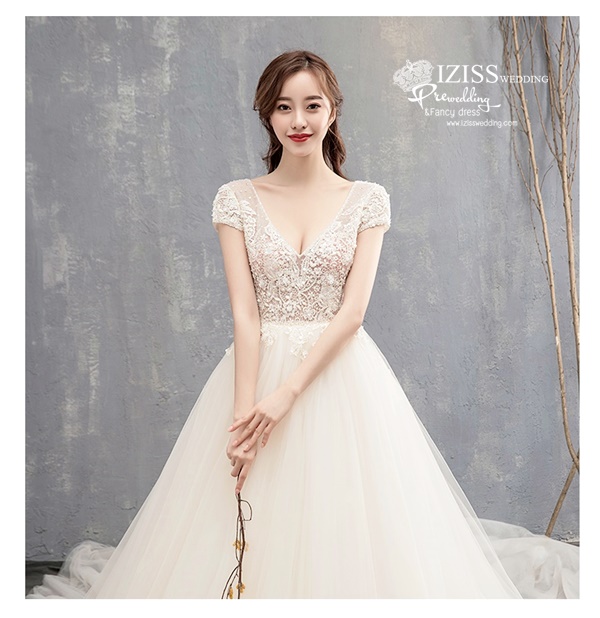 BR369 **พรีออเดอร์**ชุดแต่งงาน&ชุดเจ้าสาวแนวเรียบหรู สีขาวเกรดพรีเมี่ยม น่ารัก สวยโดดเด่นไม่ซ้ำใคร