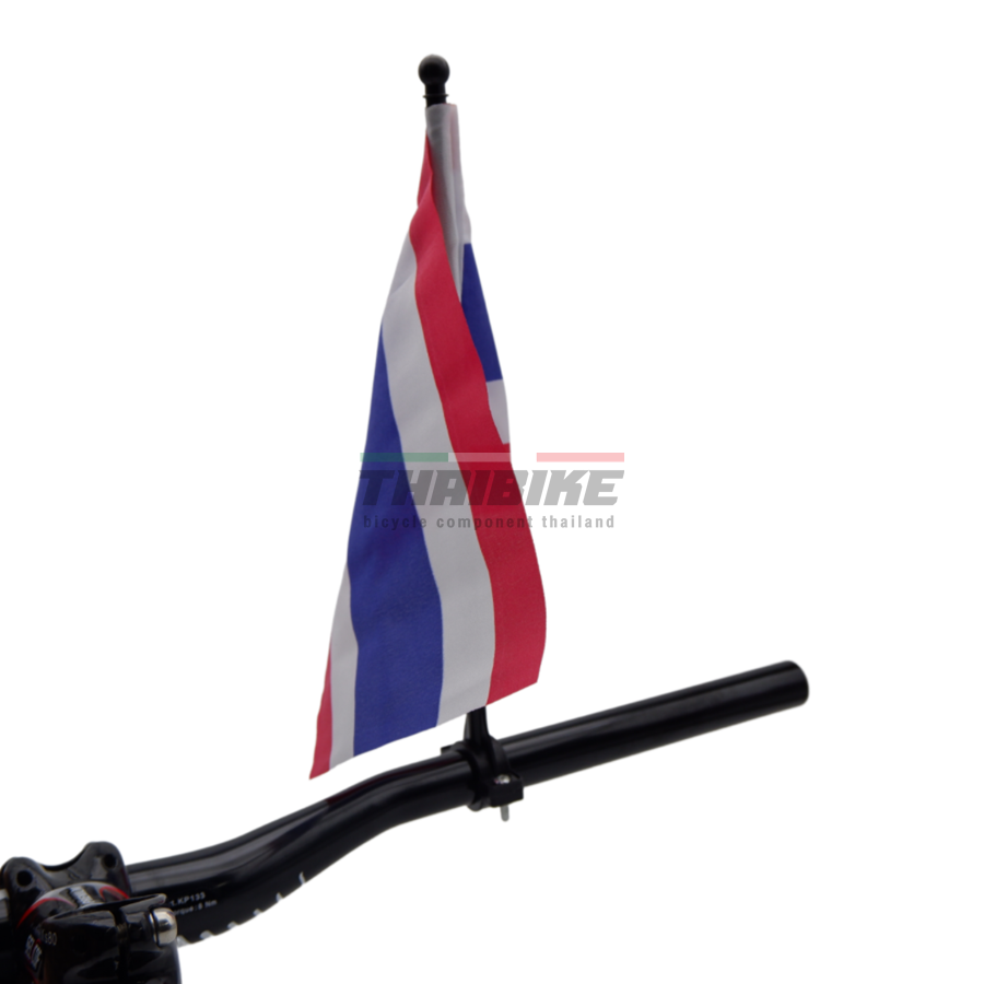 ธงชาติไทยพร้อมเสาติดจักรยาน รองรับแฮนด์ 22.2 มม.