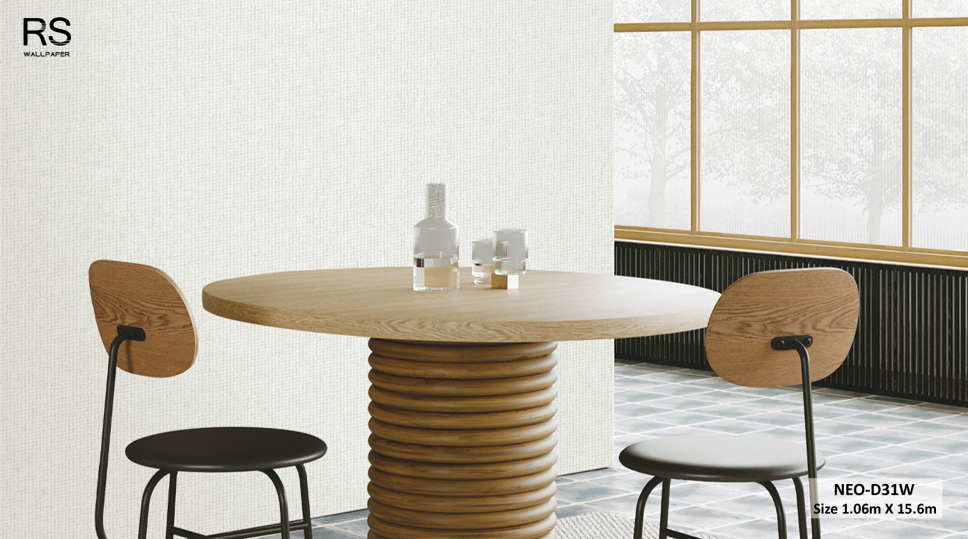 วอลเปเปอร์ สีเทาอ่อน NEO-D31W
