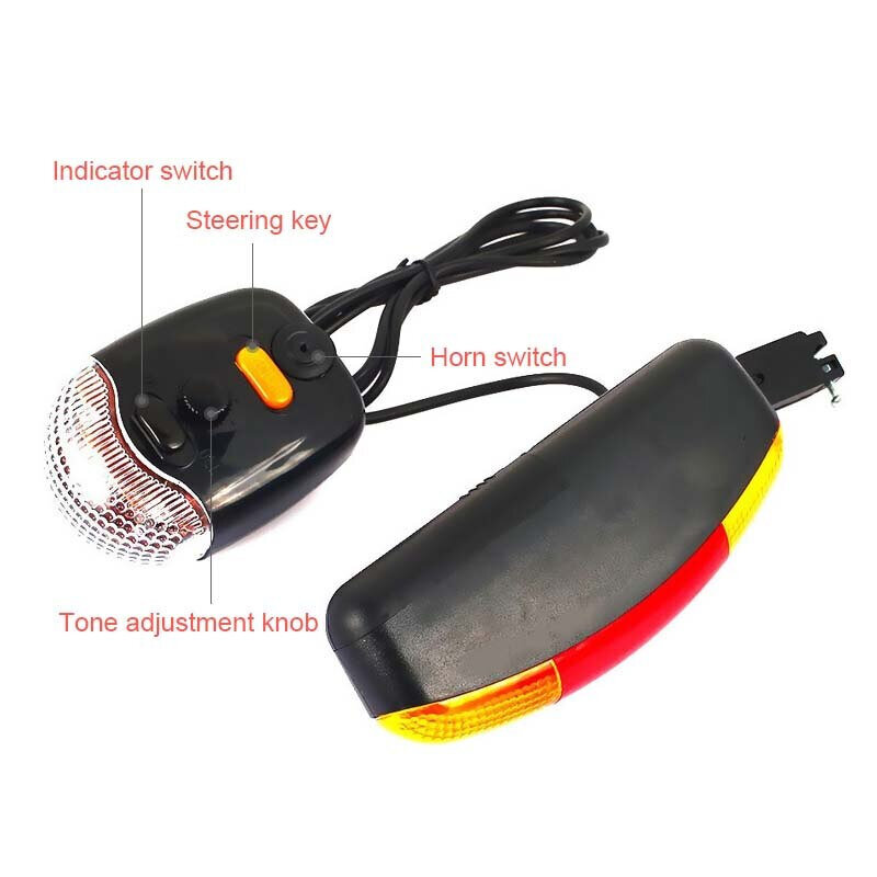 ไฟเลี้ยว ไฟเบรคพร้อมแตรในตัวติดจักรยาน THAIBIKE 01 T263