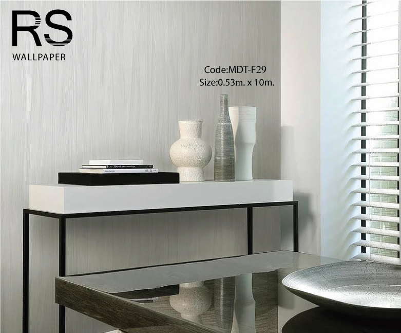 วอลเปเปอร์เทกเจอร์เส้นเรียบหรูสไตล์โมเดิร์นพื้นสีฟ้าอ่อน MDT-F29