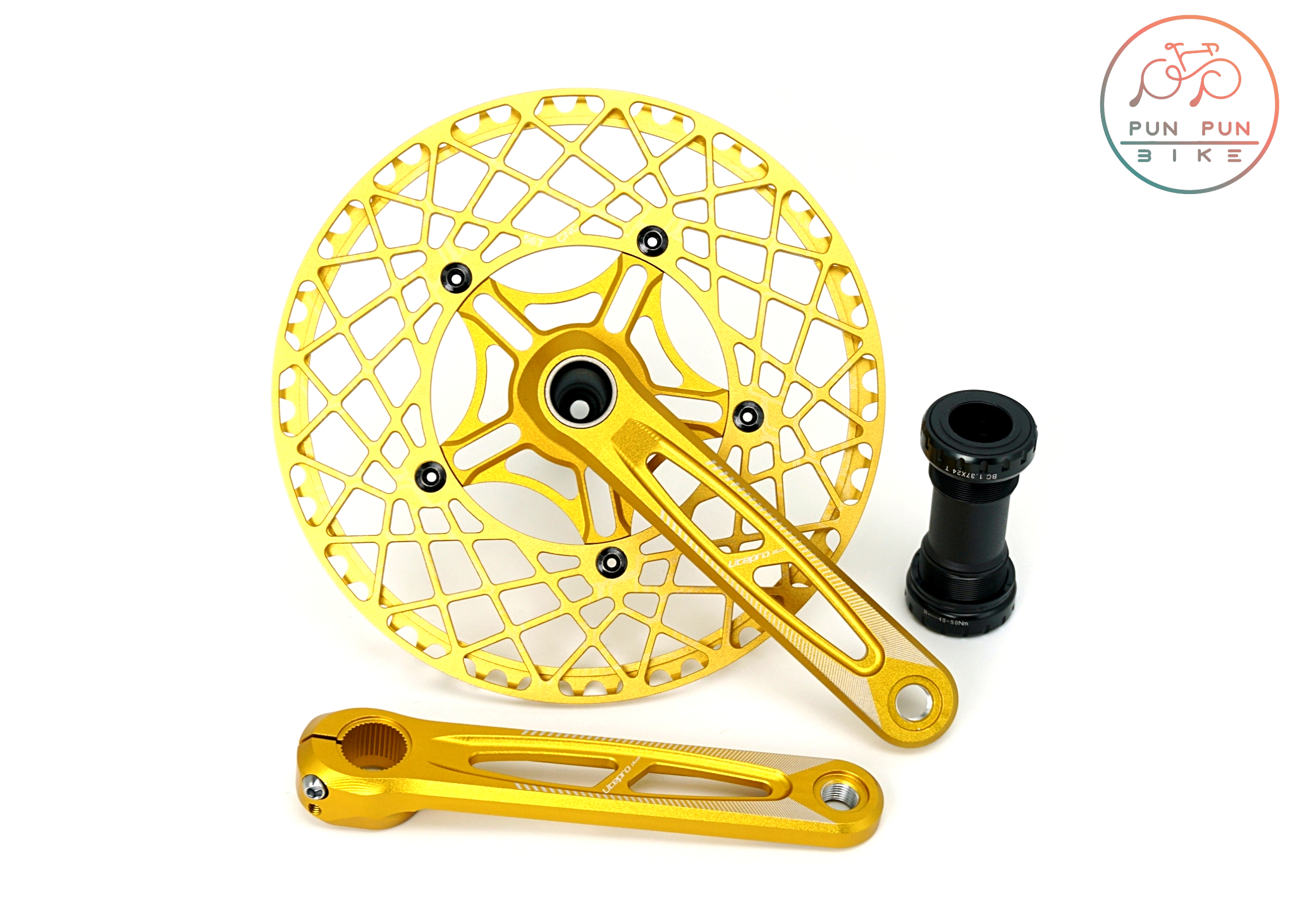 LITEPRO PLUS จานหน้าชั้นเดียว SPIDER CNC กะโหลกกลวง