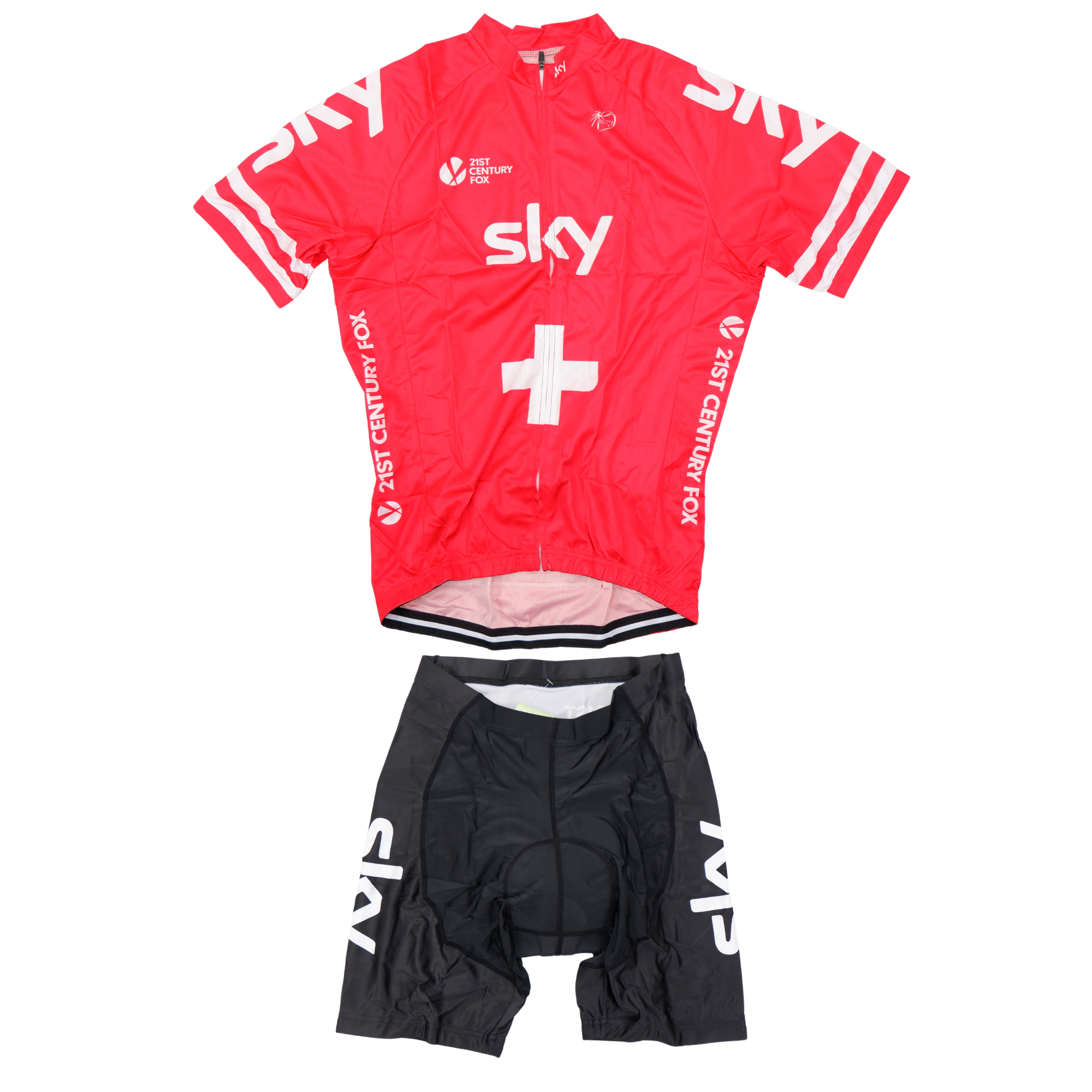 ชุดปั่นจักรยานแขนสั้นลายทีม เสื้อ+กางเกง เป้าเจลแท้ ลดราคาพิเศษ