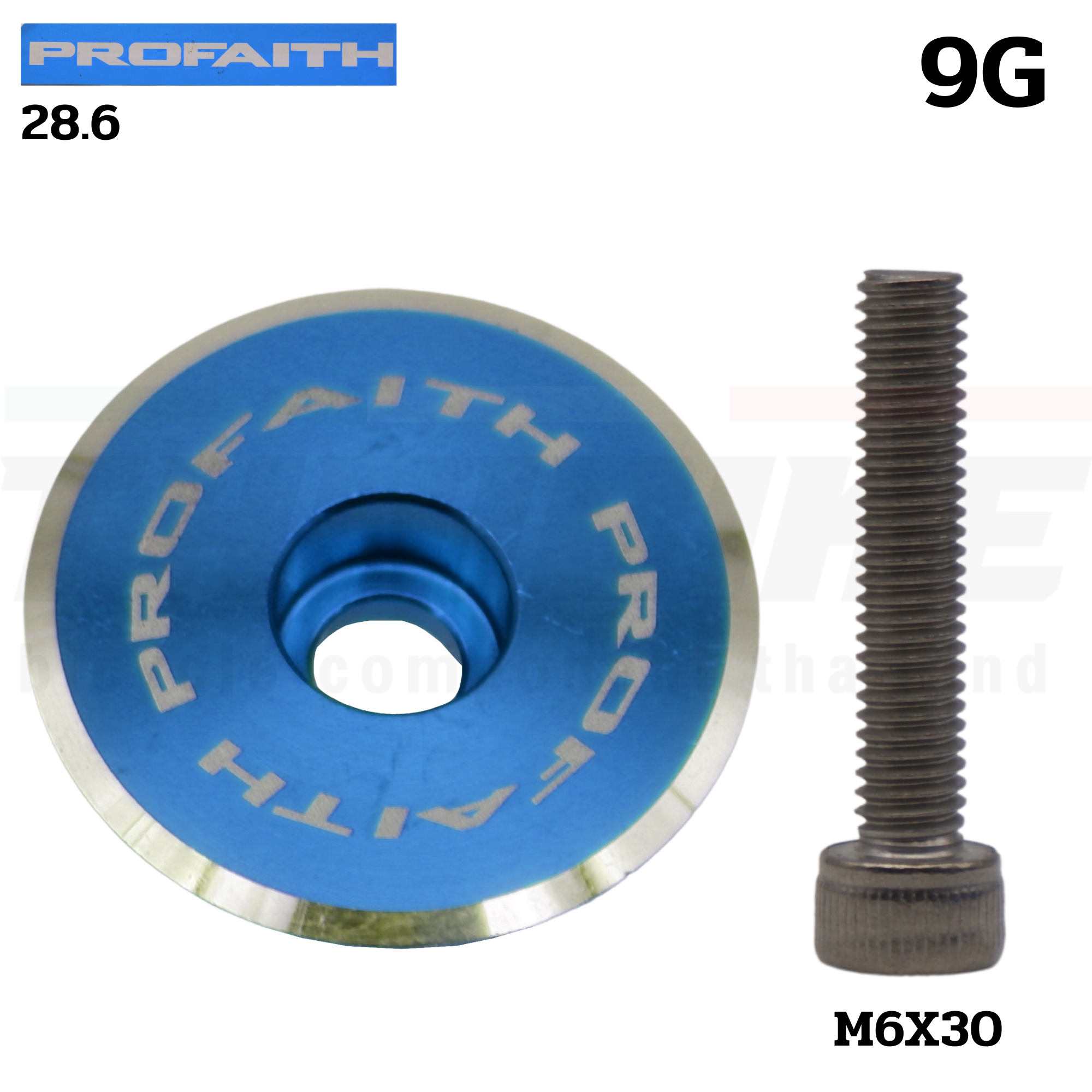 ฝาปิดสเต็มจักรยาน PROFAITH รุ่น 3G/9G พร้อมน็อต 28.6 Aluminum Alloy Cover